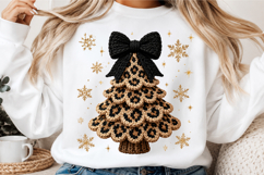 Leopard Faux Yarn Christmas Tree PNG Product Image 3