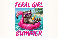 Leopard Feral Girl Summer PNG Product Image 1