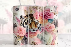 Tumbler Sublimation Leopard 20 oz tumbler wrap Png 