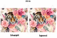 Tumbler Sublimation Leopard 20 oz tumbler wrap Png 