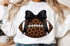 Leopard Football Bow Glitter PNG Product Image 2