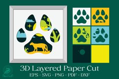 Animals Footprint 3D Layered Papercut Bundle Product Image 10