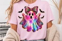 Leopard Ghost Bow PNG, Halloween Sublimation Design Product Image 3