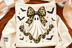 Leopard Ghost PNG, Preppy Spooky Halloween Design Product Image 1