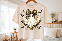 Leopard Ghost PNG, Preppy Spooky Halloween Design Product Image 2