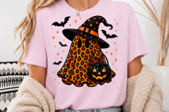 Leopard Ghost Witch Hat PNG, Halloween Sublimation Product Image 3