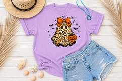 Leopard Halloween Ghost PNG, Girly Spooky Sublimation Design Product Image 3