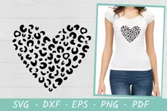 Love Svg |Leopard heart Svg | Valentines Day Svg Product Image 1
