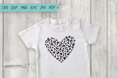 Love Svg |Leopard heart Svg | Valentines Day Svg Product Image 2