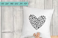 Love Svg |Leopard heart Svg | Valentines Day Svg Product Image 3
