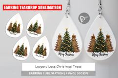 Leopard Christmas Trees Earring Product Image 1