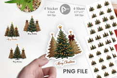 Leopard Christmas Trees Sticker Product Image 1