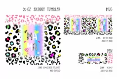 leopard mama sublimation design for tumblers and mug and pen