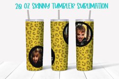 20 oz Skinny Tumbler Leopard Sublimation PNG Product Image 1