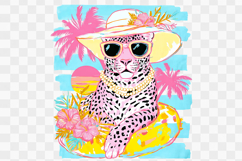 Bougie Leopard Tropical Summer Sublimation PNG Design Product Image 1