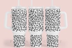 leopard pattern 40oz quencher tumbler sublimation full wrap high resolution transparant background