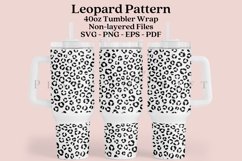 leopard pattern 40oz quencher tumbler sublimation full wrap high resolution transparant background