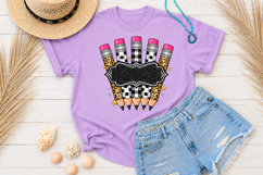 Leopard Pencil Frame PNG - Back to School Monogram Product Image 2