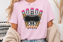 Leopard Pencil Frame PNG - Back to School Monogram Product Image 3