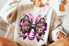 Easter Leopard Coquette Bow PNG, Easter Bunny PNG, Easter Product Image 2