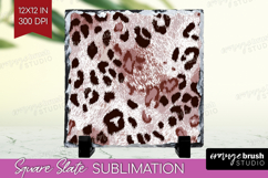 Leopard Print Slate PNG - Animal Print Square Slate Product Image 1