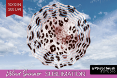 Leopard Print Wind Spinner Sublimation PNG - Animal Print Product Image 1