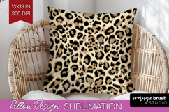 Leopard Print Pillow Sublimation - Animal Print Pillow Cover Product Image 1