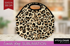 Leopard Print Lunch Bag - Animal Print Lunch Bug PNG Product Image 1