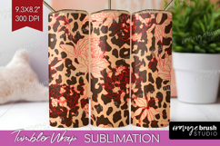 Leopard Print Tumbler Wrap - Animal Print Tumbler PNG Product Image 1