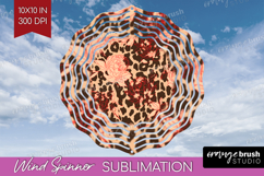 Leopard Print Wind Spinner Sublimation PNG - Animal Print Product Image 1