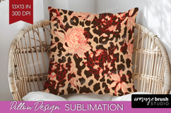Leopard Print Pillow Sublimation - Animal Print Pillow Cover Product Image 1