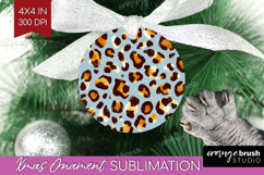 Leopard Print Ornament PNG - Animal Print PNG Sublimation Product Image 1