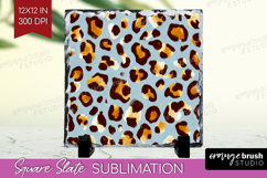 Leopard Print Slate PNG - Animal Print Square Slate Product Image 1