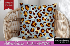 Leopard Print Pillow Sublimation - Animal Print Pillow Cover Product Image 1