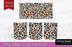 Leopard Print Mug Wrap - Animal Print Mug PNG Sublimation Product Image 1