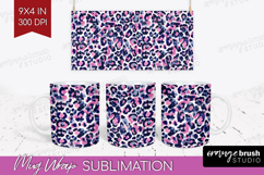 Leopard Print Mug Wrap - Animal Print Mug PNG Sublimation Product Image 1