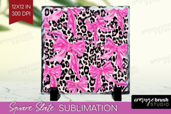 Leopard Print Slate PNG - Animal Print Square Slate Product Image 1