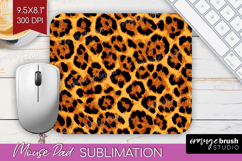 Leopard Print Mouse Pad Sublimation - Animal Print Mousepad Product Image 1