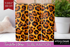 Leopard Print Tumbler Wrap - Animal Print Tumbler PNG Product Image 1