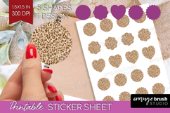 Leopard Print Round Sticker - Animal Print Printable Sticker Product Image 1