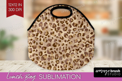 Leopard Print Lunch Bag - Animal Print Lunch Bug PNG Product Image 1
