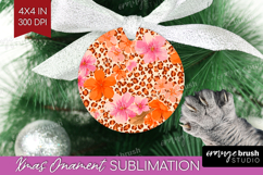 Leopard Print Ornament PNG - Animal Print PNG Sublimation Product Image 1