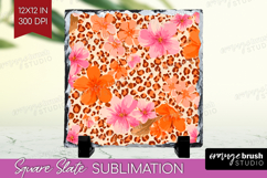 Leopard Print Slate PNG - Animal Print Square Slate Product Image 1