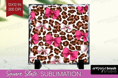 Leopard Print Slate PNG - Animal Print Square Slate Product Image 1