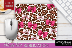 Leopard Print Mouse Pad Sublimation - Animal Print Mousepad Product Image 1