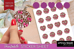 Leopard Print Round Sticker - Animal Print Printable Sticker Product Image 1