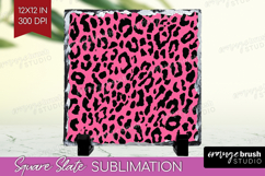 Leopard Print Slate PNG - Animal Print Square Slate Product Image 1
