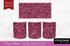 Leopard Print Mug Wrap - Animal Print Mug PNG Sublimation Product Image 1