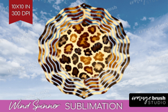 Leopard Print Wind Spinner Sublimation PNG - Animal Print Product Image 1
