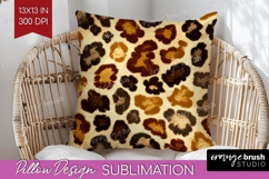 Leopard Print Pillow Sublimation - Animal Print Pillow Cover Product Image 1
